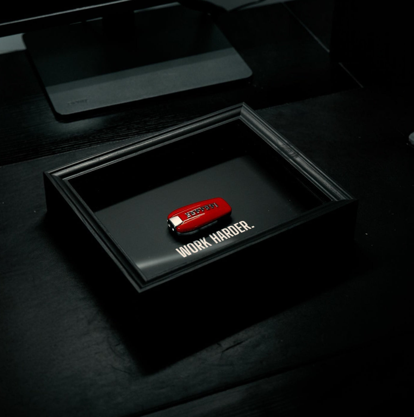 WORK HARDER - Black Ferrari Key Frame