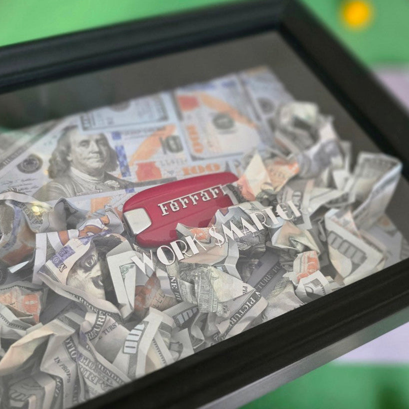 WORK SMARTER - Ferrari Key & Money Frame