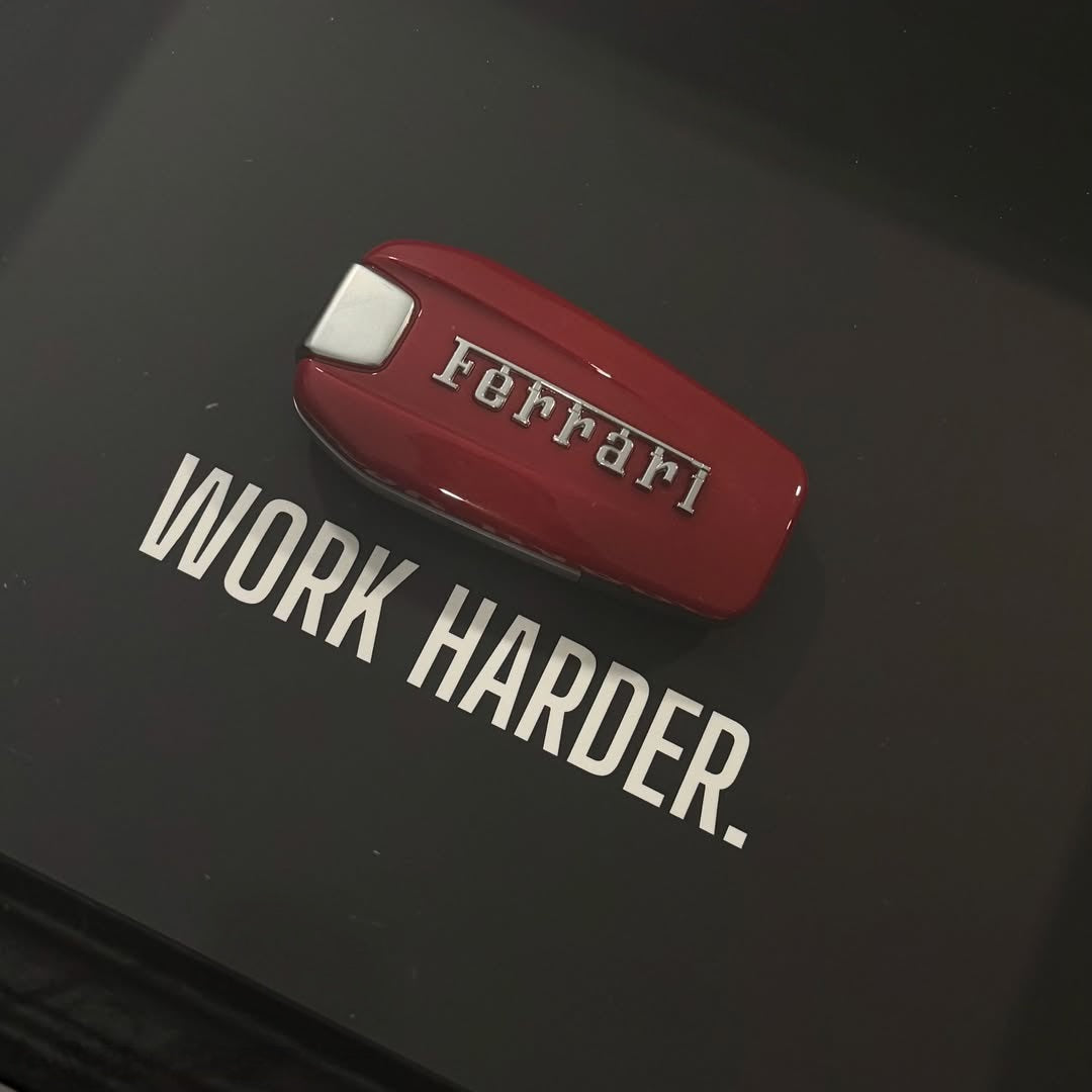 WORK HARDER - Black Ferrari Key Frame