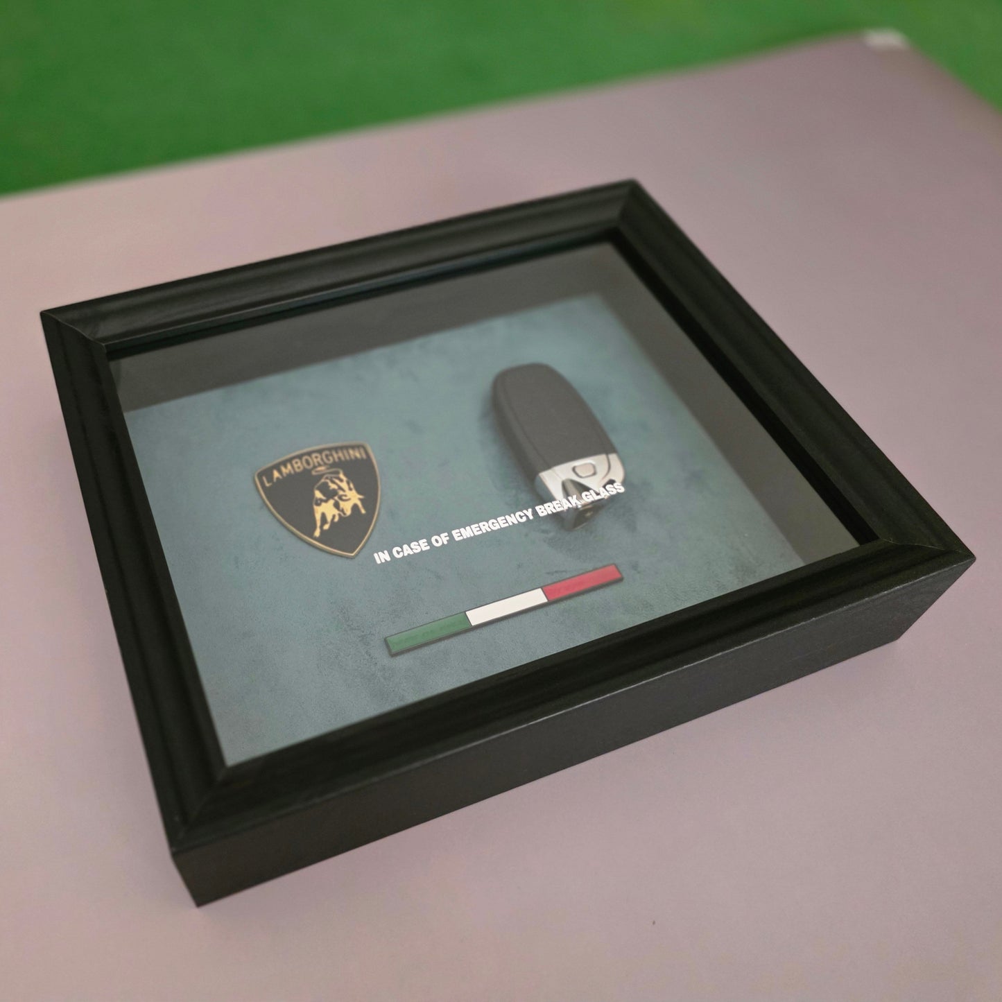 BREAK GLASS - Green Lamborghini Key Frame