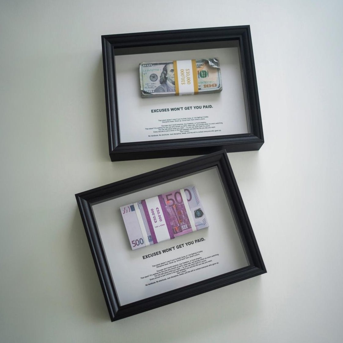 EXCUSES WON'T GET YOU PAID - Money Frame